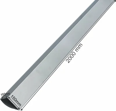 Produktbild von Alu Winkel 90° Alu L-Winkel 150 mm in Alu Natur Blank Alu Winkelblech Kantblech