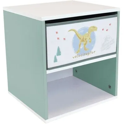 Produktbild von Dinosaurier-Nachttisch mit Schublade – Jurassic World – Fun House – H 36 x B 33 x T 30 cm