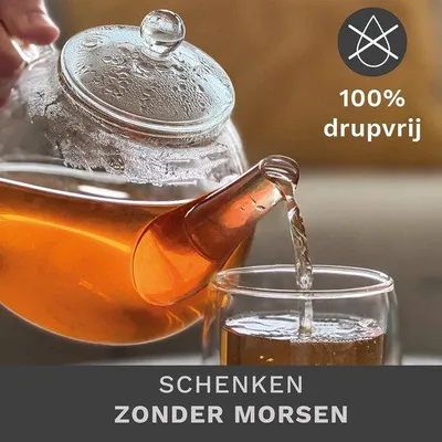 Zdjęcie produktu dla Szklany zestaw do kawy o pojemności 800 ml, 3-częściowy, z wbudowanym filtrem ze stali nierdzewnej i szklaną pokrywką, idealny do parzenia herbaty, szczelny, wszystko w jednym