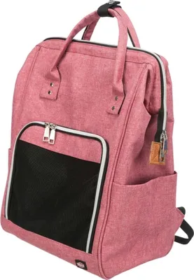 Produktbild von TRIXIE Ava, Weicher Haustierträger, Rucksack-Haustiertransportbox, Hund, 10 kg, Ober- & Vorderseitenbefüllung, Rot