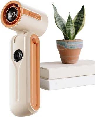 Obrázok produktu pre USB ventilátor do kancelárie – nabíjateľný, skladací, s digitálnym displejom – vhodný do kancelárie, spálne, domáceho pracoviska