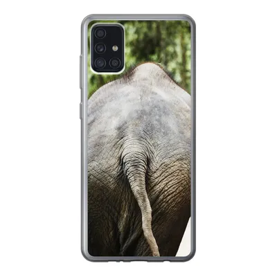 Produktbild von MuchoWow® Handyhülle Schutzhülle Hülle für Samsung Galaxy A52 5G Elefant - Tiere - Grau - Natur Silikon Softcase Handy Hülle - Umschlag