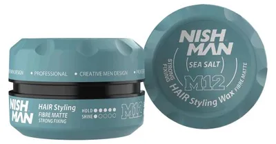 Obrázok produktu pre Nishman | Vosková pasta Matte Wax Meersalz M12 - 100 ml - Silná fixácia - Prírodná textúra - Styling vlasov