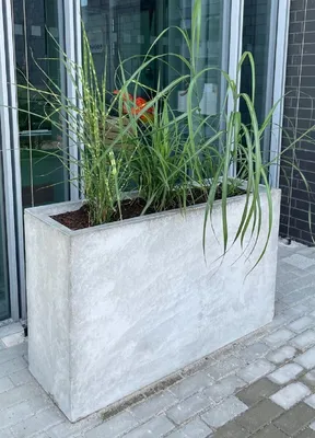 Obrázok produktu pre Casa Padrino betónový kvetináč sivý 120 x 40 x v. 74 cm - Obdĺžnikový betónový kvetináč