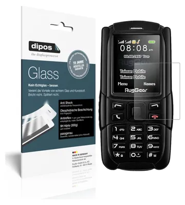 Produktbild von 2x Schutzfolie für RugGear RG129 matt - Anti-Shock 9H Folie dipos Glass