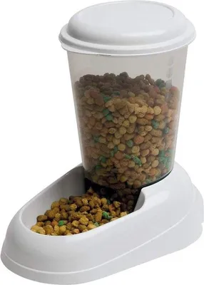 Produktbild von Futterautomat 3L für Hunde und Katzen, weiß, antirutsch