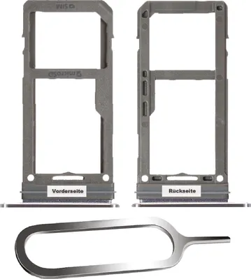 Produktbild von SAMSUNG GALAXY S8 / Plus G950F G955F SIM KARTEN HALTER TRAY ADAPTER FACH STECKER SLOT + NADEL ORCHID GRAY