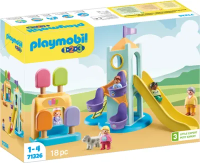 Produktbild von PLAYMOBIL 1.2.3 71326 1.2.3: Erlebnisturm mit Eisstand