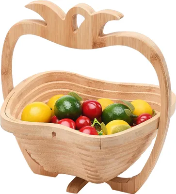 Obrázek produktu pro Bambusový skládací koš na ovoce