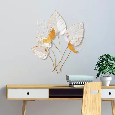 Obrázek produktu pro Wallity, Feuille 2, Dekorativní kovový doplněk na zeď, 100 % KOV, Vícebarevná, 73 x 76 x 4 cm