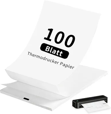 Produktbild von Thermodruckerpapier A4 100 Blatt, Endlospapier, schnelltrocknend, für Thermodrucker