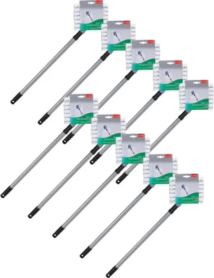Immagine prodotto di Novaliv 10x detergente per piastrelle bagno con manico telescopico incl. copertura in microfibra tergicristallo per piastrelle bagno tergicristallo per piastrelle bagno