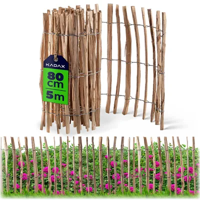 Zdjęcie produktu dla KADAX Płot Ogrodowy Leszczynowy Ogrodzenie 500x80 4-6cm
