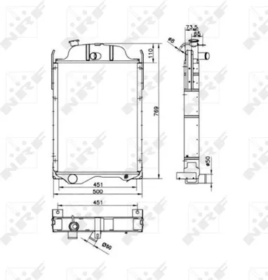 Produktbild von NRF 52254 Kühler Wasserkühler Motorkühler