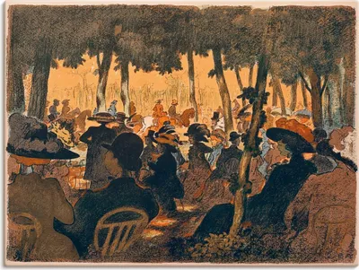 Produktbild von ARTland Leinwandbild Menschen im Park Größe: 60x80 cm