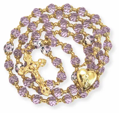 Imagen del producto de Collar de cuentas de cristal verde de 10 mm, 53 cm, amuleto religioso para mujeres y hombres