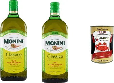 Produktbild von Italian Gourmet Natives Olivenöl Extra Classico 2×1L – Kaltgepresstes Olivenöl für Salate, Kochen & mediterrane Küche, reich an Geschmack & Aroma + Italian Gourmet Polpa