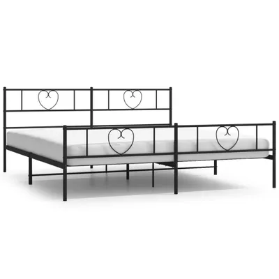 Immagine prodotto di Giroletto con Testiera e Pediera Metallo Nero 183x213 cm