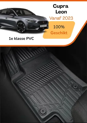 Produktbild von Cupra Leon 2023–heute – Premium Carbonlook Fußmatten – Hochwertiges TPE – Allwetter-Schutz – Erhöhte Ränder – Rutschfest