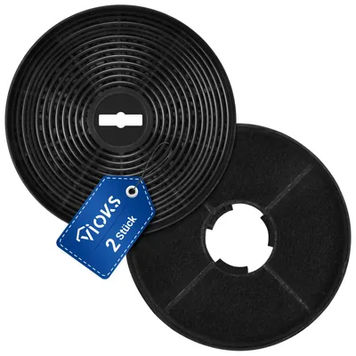 Produktbild von VIOKS Aktivkohlefilter Dunstabzugshaube Set 2 Stk 170mmØ Ersatz für Oranier Aktivkohlefilter KSC 700 - Kohlefilter für Dunstabzugshauben Gorenje DKF2500, DKO500M / MAN Leo, Mini, Jupiter – Größe 2 Stü
