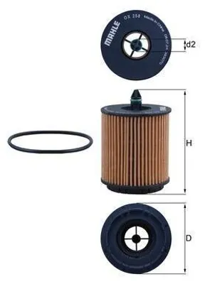 Produktbild von Ölfilter KNECHT OX 258D Filtereinsatz für VW Transporter VI Kastenwagen (SGA, SGH) CRAFTER 30-50 Kasten (2E) Amarok Pickup CADDY IV Kasten (SAA, SAH)