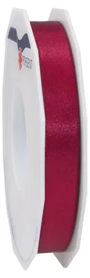 Geschenkband, Polyester, Bordeaux, 25 m x 15 mm