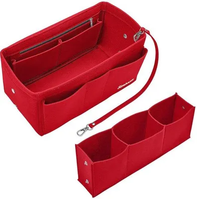 Produktbild von SIMBOOM Tasorganizer für Handtaschen, Viskoste Tasorganizer Innentaschen Organizer für Damen, Rot/Lila