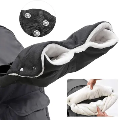 Productafbeelding van Kinderwagen voetenzak, met fleece voering, waterdicht en winddicht, universele maat, geschikt voor kinderwagens