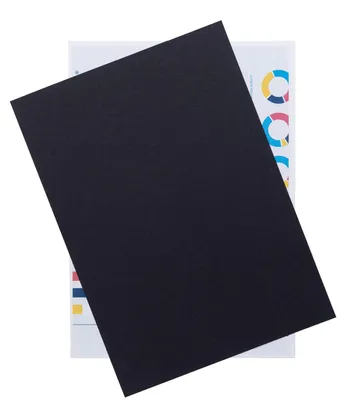 Productafbeelding van KANTORARTIKELENDekbladen, omslagbladen, 100 stuks, zwart, DIN A4, 250 micron, voor het inbinden