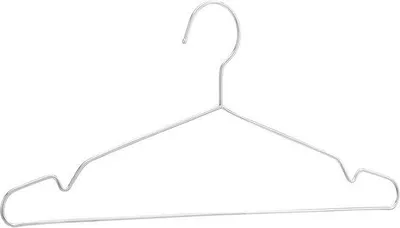 Produktbild von Famanu Kleiderbügel aus rostfreiem Stahl - Set von 50 - verchromt - langlebig und stabil