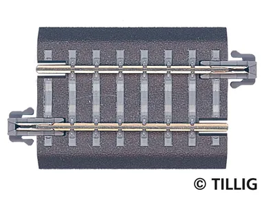 Produktbild von TILLIG Gerades Gleis G3 Gleisstück 43 mm grau Bettungsgleis 83705 Spur TT