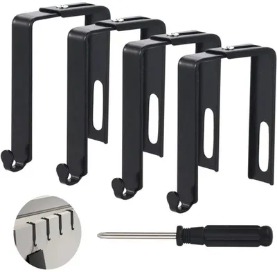 Immagine prodotto di Set di ganci per porte in metallo regolabili Azomor, facili da installare e dal design moderno
