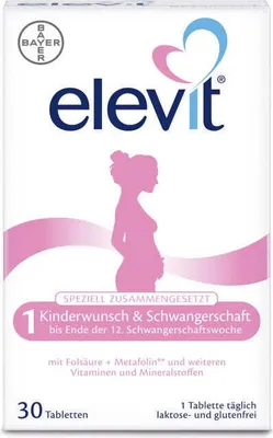 Produktbild von elevit 1 Kinderwunsch & Schwangerschaft Tabletten, 30 St. Tabletten