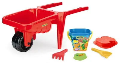 Zdjęcie produktu dla Gigant taczka z kompletem do piasku czerwona