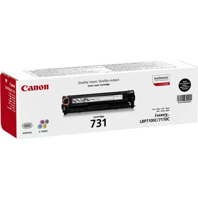 Immagine prodotto di Canon 731 BK - Nero - Originale - Cartuccia di toner - per i-SENSYS LBP7100Cn, LBP7110Cw, MF8230Cn, MF8280Cw (6272B002)
