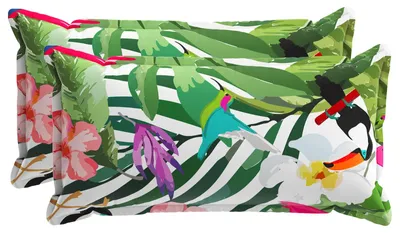 Productafbeelding van vidaXL Kussenhoezen, 2 stuks, HOUTEN, zwart, 40 x 80 cm, polyester