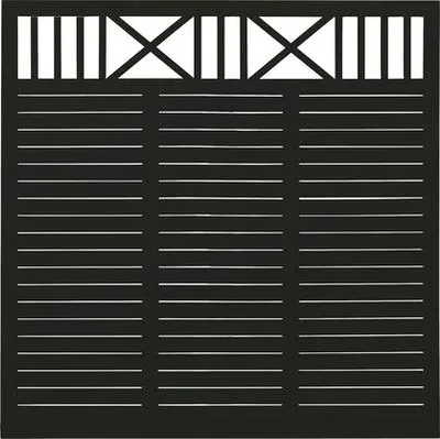 Produktbild von Zaun Hauptelement PLUS Nostalgi 180 x 180 cm RAL 9005 schwarz