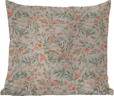Produktbild von MuchoWow® Outdoor Kissen - Blumen - Vintage - Muster - 60x60 cm - Wetterfest - Lounge Kissen - Dekoration - Schlaf Kissen