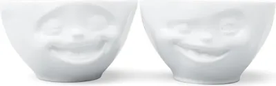 Image de FIFTYEIGHT Schälchen-Set 200ml - Lachend & Zwinkernd weiß