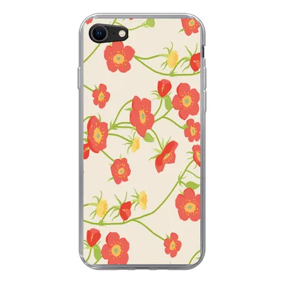 Produktbild von MuchoWow® Handyhülle Schutzhülle Hülle für iPhone SE 2020 Blume - Feldblumen - Muster Silikon Softcase Handy Hülle - Kartenbesitzer