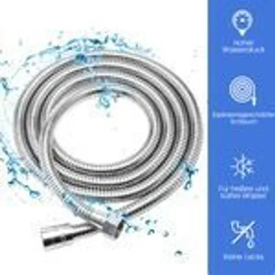 Produktbild von Brauseschlauch Duschschlauch Wanne Dusche Schlauch Bidet 2m 1/2" Edelstahl Qivee