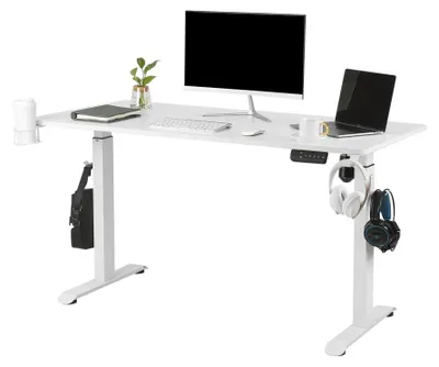 Produktbild von Makika Höhenverstellbarer Schreibtisch elektrisch 140 x 70 cm - Weiß