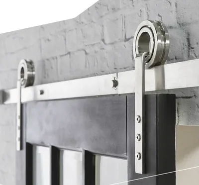 Produktbild von Schiebetürsystem Intersteel 200 cm Modern Edelstahl gebürstet