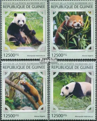 Produktbild von Briefmarken Guinea 2017 Mi 12236-12239 (kompl. Ausgabe) postfrisch Pandas
