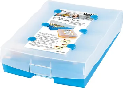 Produktbild von HAN Croco 2-6-19 Lernkartei, Max. Anzahl der Karten: 2.000 Karten, Transluzent/Blau, DIN A8, 9988-643