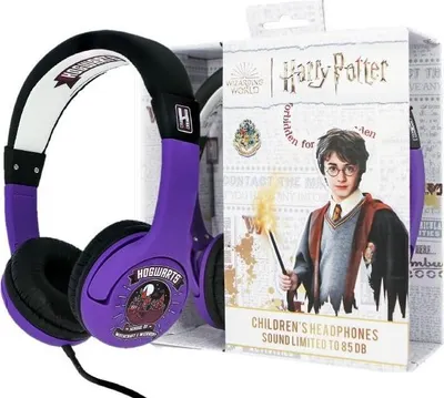 Obrázek produktu pro OTL Technologies Hogwarts Purple Herní sluchátka pro děti od 3 do 7 let, 85 dB, mikrofon
