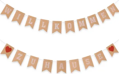 Produktbild von Willkommen Zuhause Girlande Banner Deko, 1 Stück Willkommen Zuhause Girlande, Familie Partei Welcome Home Banner, für Dekoration Familie Partei Welcome Home Banner für Einweihungsparty, Home, Geburt