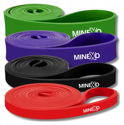 Produktbild von Minexo POWER BAND 4er Set Widerstandsbänder für Klimmzüge