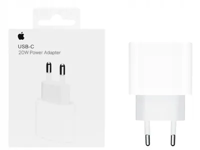 Zdjęcie produktu dla Apple USB-C Zasilacz o mocy 20 W – biały | Szybka ładowarka do iPhone'a i iPada | Zasilacz USB-C | Oryginalna ładowarka Apple