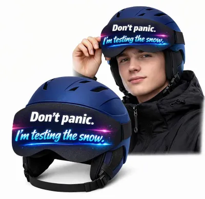 Produktbild von Ferocity Schutzhülle für Skihelm-Visier aus Neopren, Motiv Don't Panic, Universalgröße S-L [165]